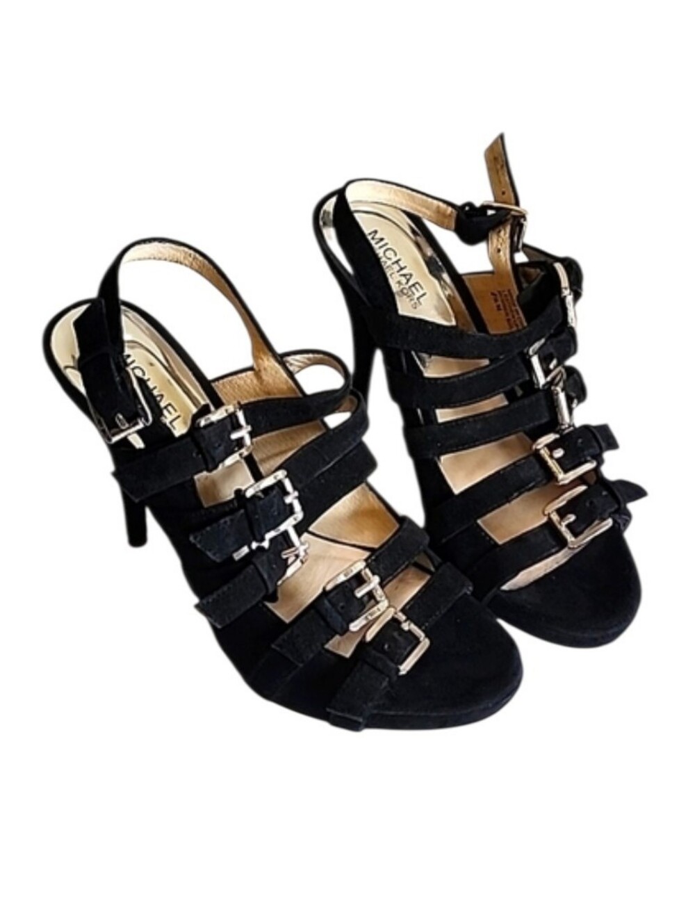 Michael Kors Suede Strappy Buckle stiletto